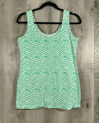 Camiseta sin mangas Maurices espiga para mujer mediana verde azulado y blanco Foto 1 de 4