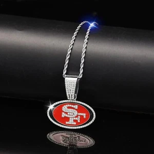 Silver / Gold San Francisco 49ers Pendant Necklace - Picture 1 of 4