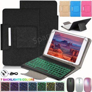 For Vortex T10m Pro / Z Tab 10 10.1 Universal Backlit Keyboard Case Cover Mouse - Picture 1 of 67