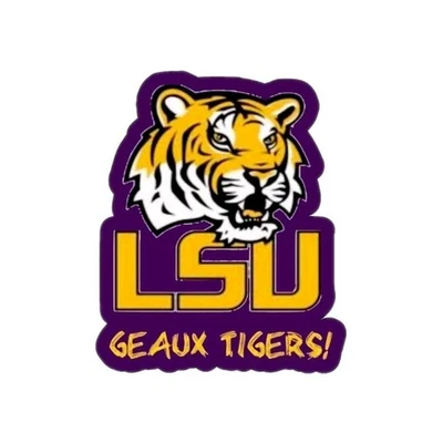 LSU Tigers Sticker NCAA Football Die Cut Laminated - Image 1 of 2