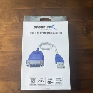 Sabrent USB 2.0 to (9-Pin) to RS232 DB9 Converter Cable (CB-DB9P) - Picture 1 of 1