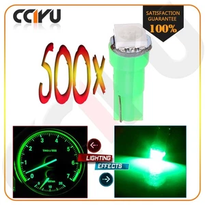 500x T5 Wedge 1-5050SMD Instrument Gauge Dash Indicator LED Lights Bulbs Green - Picture 1 of 7