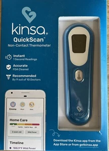 Kinsa Escaneo Rápido Sin Contacto Termómetro Inteligente Smartphone App 1 Segundo Lectura - Imagen 1 de 2