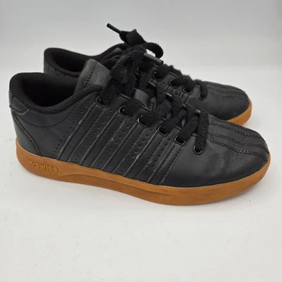 K-Swiss Clásico VN Negro Suela de Goma Tenis Juveniles Talla 2 Zapatos con Cordones Foto 1 de 4