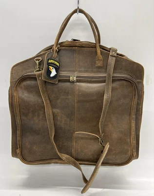Bolso de ropa Scully AERO SQUADRON (22"x 5"x 18") con etiqueta de identificación cuero marrón de colección 2007 Foto 1 de 4