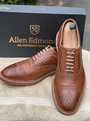 Allen Edmonds Elgin Cap-Toe Oxford Size 11 D Walnut  Brown Leather Shoes USA EUC - Image 1 of 4