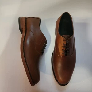 Nisolo Shoe Mens 8.5 Brandy Oxford Derby Dress Preppy Leather Lace Up - Picture 1 of 9