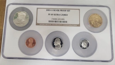 2003-S Silver Proof Set PF69 NGC. 5 Coins Holder.  - Image 1 of 2