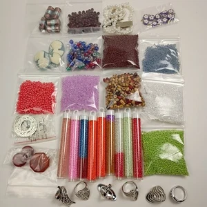 Big Lot Mixed Bead And Jewelry Making Supplies Big Variety Lot 19 Read Desc!!! - Picture 1 of 19