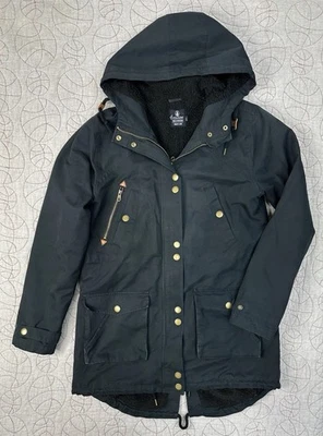 Volcom Women's Walk on by Parka - Size LARGE (Black) Sherpa Lined Parka - Image 1 of 4