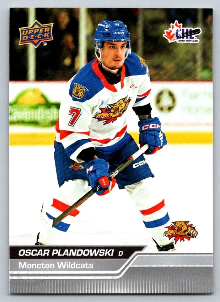 Oscar Plandowski 2023-24 Upper Deck CHL #6 Moncton Wildcats - Image 1 of 1