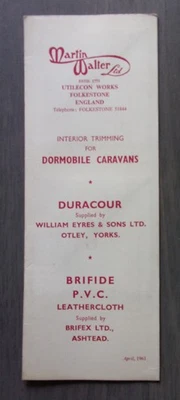 MARTIN WALKER LTD Dormobile Motor Caravan 1961 UK Mkt Interior Trim Brochure - Image 1 of 3