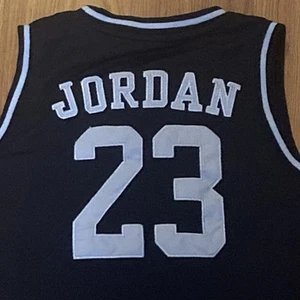 Air Jordan Youth Stitch Jersey #23 Size Medium 10-12 Yrs Black 23 Michael Jordan - Picture 1 of 8