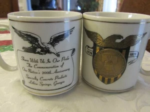 Vintage Declaration of Independence Coffee Mugs (2) GA-A-27 - Picture 1 of 5