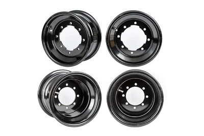TRX 300EX 250EX Front Rear Wheels 10x5 9x8 Alba Racing Black Rolled Lip 41 - Image 1 of 4