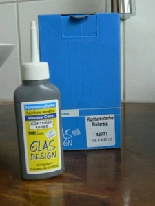 Kreul Glas Design Konturenfarbe bleifarbig 6 x 80 ml OVP - Bild 1 von 1