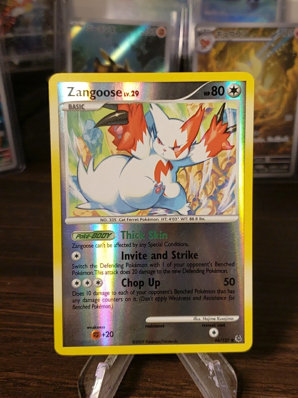Pokemon TCG Zangoose 66/127 Reverse Holo Platinum