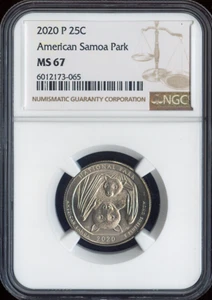 2020 American Samoa Quarter NGC MS67 Auction - Picture 1 of 2