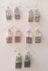 Sterling Silver Rectangular Earring: Abalone and  Mother Of Pearl