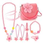 Hifot Kids Jewelry Little Girls Plush Handbag Necklace Bracelet Ring Hair Clips