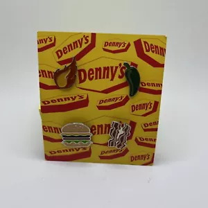 Denny’s Pins Set Of 4 NEW BACON CHEESE BURGER SPICY FREE SHIPPINH - Picture 1 of 2
