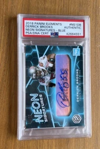 Tarjeta de fútbol americano 2018 Panini Elements Derrick Brooks Neon Signatures azul #NS1DB - Imagen 1 de 2