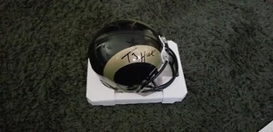 TORRY HOLT NFL ST. LOUIS RAMS SIGNED HANDSIGNIERT MINIHELM LA RAMS BECKETT COA - Bild 1 von 5
