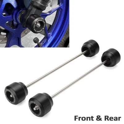 Protector de choque deslizadores de eje de horquilla de rueda delantera trasera para Yamaha YZF R25 R3 2015-2025 Foto 1 de 4