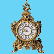 Horloge bronze Jaeger, style Louis XV rococo, chiffres romains