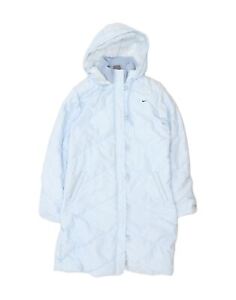 NIKE Womens Hooded Padded Coat UK 14/16 Large Blue Nylon AD17