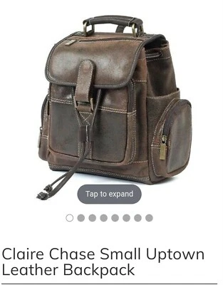 Claire Chase Backpack Uptown Distressed Brown Leather NWT (D11) - Image 1 of 4