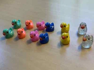 12Pcs Tiny Ducks 6 Colors Little Duck Figures Mini Resin Plastic - Picture 1 of 5