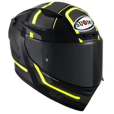 Motorrad Suomy Track-1 Ninety Seven Integralhelm (schwarz/gelb) Gr: L (59) - Bild 1 von 2
