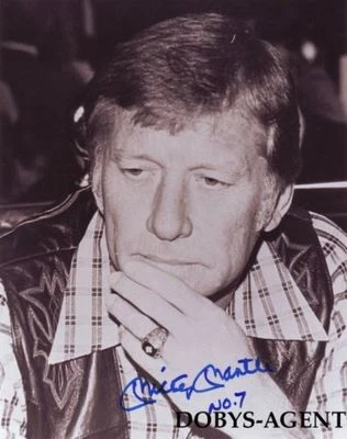 MICKEY MANTLE NEW YORK YANKEES SIGNED NO 7 B&W 8X10 PHOTO OF FACE & RING JSA COA - Image 1 of 4