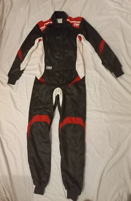 TUTA IGNIFUGA KART LEGGERA TOP NERO BIANCO OMP TG 50 ONE S1 PRO OMOLOGA SCADUTA - Immagine 1 di 4