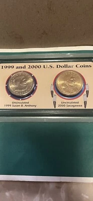 Uncirculated 1999-P Susan B Anthony and 2000-P Sacagawea U.S. Dollar Coins - Image 1 of 2