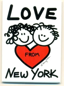 REFRIGERATOR MAGNET - NEW YORK #5 - LOVE FROM NEW YORK - MARY ELLIS - Picture 1 of 1