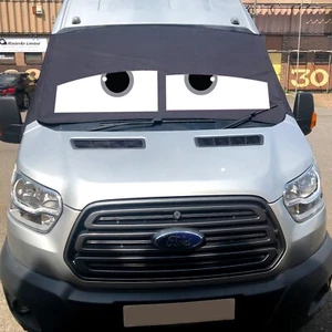 Cubierta de pantalla para Ford Transit MK8 Black Out ciega impermeable ojos gris escarcha - Imagen 1 de 4