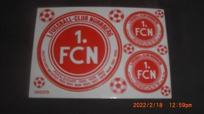 1 FC Nürnberg Aufkleber Sticker Set - 3 Logos Bundesliga Fussball