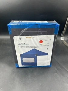 E-Z UP Light Duty Sidewalls 10ft W/Mesh Windows + Straight Leg Royal Blue - Picture 1 of 2
