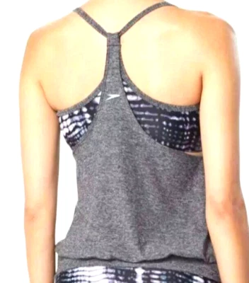 SPEEDO L 码 Blouson 坦基尼泳装 ~ Bra 上装 ~ 松散分层锻炼健身房背心 — 第 1/4 张图片