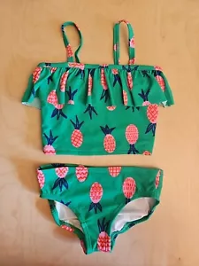 NWT HANNA ANDERSSON SWEET PINEAPPLE GREEN RUFFLE SWIMSUIT TANKINI 110 5 $54 - Picture 1 of 6