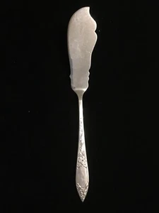 Cuchillo de mantequilla Stieff de 7" mango plano Lady Claire grabado a mano en plata de ley - Imagen 1 de 5