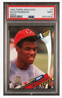 1992 年 Topps Archives 金 David Robinson PSA 9 新品级 — 第 1/2 张图片