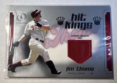 JIM THOME 2004 FLEER LEGACY HIT KINGS GAME-WORN JERSEY CARD /99 PHILLIES - Image 1 of 2