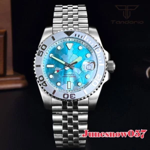 Tandorio Diver 20ATM 40MM Sky Blue Dial Luminous Auto NH35A Movement Watch Men's - Picture 1 of 40