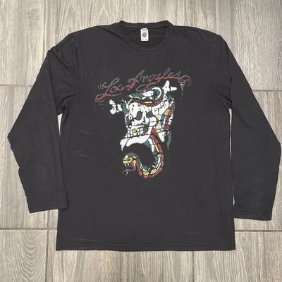 Ed Hardy Y2K Snake/Skull Long Sleeve Shirt Mens XXL Measurments Provided - Image 1 of 4
