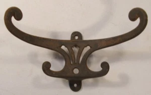 ANTIKER JUGENDSTIL EDWARDIANISCHER DOPPELWANDKLEIDERHAKEN PATENT 1908 - Bild 1 von 20