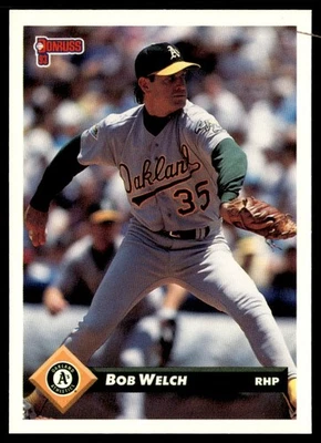 1993 Donruss Bob Welch Oakland Athletics #579 - Image 1 of 2