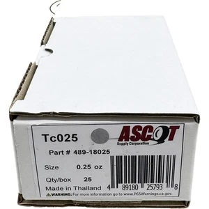 Ascot T Style Coated Lead Clip-On Wheel Weight .25oz - Box of 25 - Picture 1 of 1